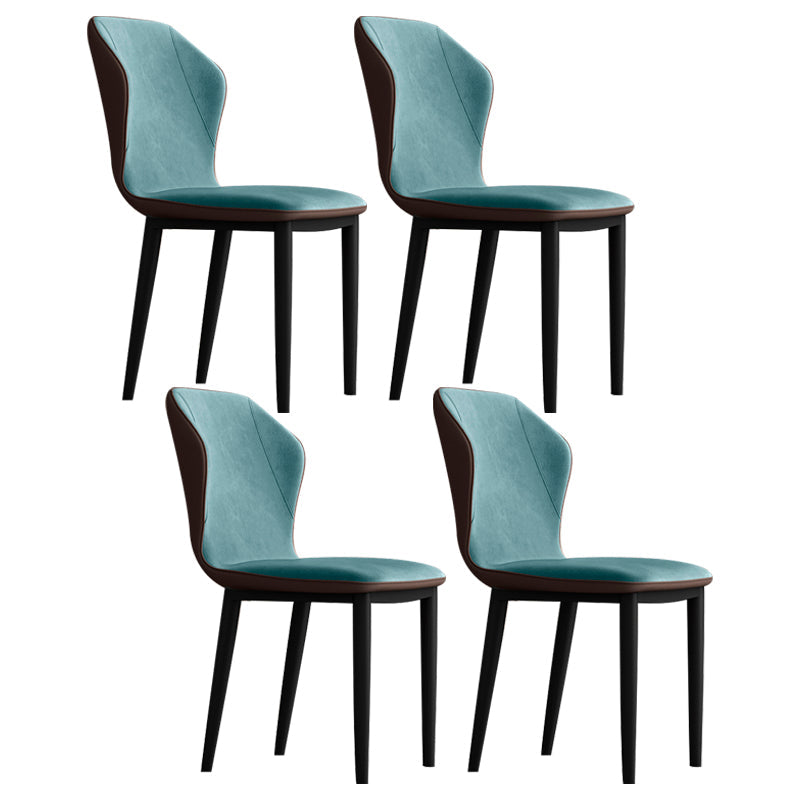 Upholstered Scandinavian Home Side Chair Wingback Matte Finish Dining Chair Purplish Blue 4 Piece Set Clearhalo ' kitchen&dining_furn' 'Dining Chairs' 'Dining Tables & Seating' 'dining_chair' 'furn' 'furn_dining_chair' 'Furniture' 'furniture_dining_chair' 'Kitchen & Dining Furniture' 'kitchen' 3827569