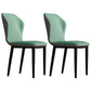 Upholstered Scandinavian Home Side Chair Wingback Matte Finish Dining Chair Gray-Green 2 Piece Set Clearhalo ' kitchen&dining_furn' 'Dining Chairs' 'Dining Tables & Seating' 'dining_chair' 'furn' 'furn_dining_chair' 'Furniture' 'furniture_dining_chair' 'Kitchen & Dining Furniture' 'kitchen' 3827571