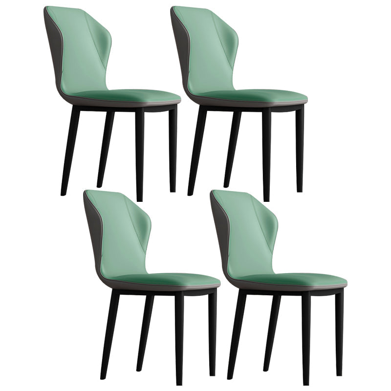 Upholstered Scandinavian Home Side Chair Wingback Matte Finish Dining Chair Gray-Green 4 Piece Set Clearhalo ' kitchen&dining_furn' 'Dining Chairs' 'Dining Tables & Seating' 'dining_chair' 'furn' 'furn_dining_chair' 'Furniture' 'furniture_dining_chair' 'Kitchen & Dining Furniture' 'kitchen' 3827572