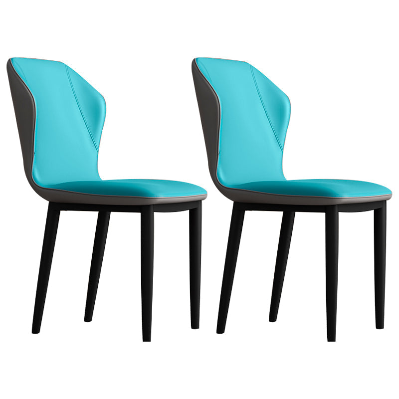 Upholstered Scandinavian Home Side Chair Wingback Matte Finish Dining Chair Lake Blue 2 Piece Set Clearhalo ' kitchen&dining_furn' 'Dining Chairs' 'Dining Tables & Seating' 'dining_chair' 'furn' 'furn_dining_chair' 'Furniture' 'furniture_dining_chair' 'Kitchen & Dining Furniture' 'kitchen' 3827574