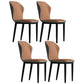 Upholstered Scandinavian Home Side Chair Wingback Matte Finish Dining Chair Dark Khaki 4 Piece Set Clearhalo ' kitchen&dining_furn' 'Dining Chairs' 'Dining Tables & Seating' 'dining_chair' 'furn' 'furn_dining_chair' 'Furniture' 'furniture_dining_chair' 'Kitchen & Dining Furniture' 'kitchen' 3827587
