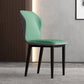 Upholstered Scandinavian Home Side Chair Wingback Matte Finish Dining Chair Green-Black 1 Piece Clearhalo ' kitchen&dining_furn' 'Dining Chairs' 'Dining Tables & Seating' 'dining_chair' 'furn' 'furn_dining_chair' 'Furniture' 'furniture_dining_chair' 'Kitchen & Dining Furniture' 'kitchen' 3827588