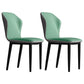 Upholstered Scandinavian Home Side Chair Wingback Matte Finish Dining Chair Green-Black 2 Piece Set Clearhalo ' kitchen&dining_furn' 'Dining Chairs' 'Dining Tables & Seating' 'dining_chair' 'furn' 'furn_dining_chair' 'Furniture' 'furniture_dining_chair' 'Kitchen & Dining Furniture' 'kitchen' 3827589