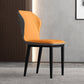 Upholstered Scandinavian Home Side Chair Wingback Matte Finish Dining Chair Gray-Orange 1 Piece Clearhalo ' kitchen&dining_furn' 'Dining Chairs' 'Dining Tables & Seating' 'dining_chair' 'furn' 'furn_dining_chair' 'Furniture' 'furniture_dining_chair' 'Kitchen & Dining Furniture' 'kitchen' 3827591
