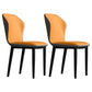 Upholstered Scandinavian Home Side Chair Wingback Matte Finish Dining Chair Orange-Gray 2 Piece Set Clearhalo ' kitchen&dining_furn' 'Dining Chairs' 'Dining Tables & Seating' 'dining_chair' 'furn' 'furn_dining_chair' 'Furniture' 'furniture_dining_chair' 'Kitchen & Dining Furniture' 'kitchen' 3827595