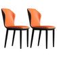 Upholstered Scandinavian Home Side Chair Wingback Matte Finish Dining Chair Orange 2 Piece Set Clearhalo ' kitchen&dining_furn' 'Dining Chairs' 'Dining Tables & Seating' 'dining_chair' 'furn' 'furn_dining_chair' 'Furniture' 'furniture_dining_chair' 'Kitchen & Dining Furniture' 'kitchen' 3827598
