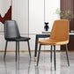 Home Scandinavian Side Chair Solid Back Metal Dining Room Chair with Black Legs Clearhalo ' kitchen&dining_furn' 'Dining Chairs' 'Dining Tables & Seating' 'dining_chair' 'furn' 'furn_dining_chair' 'Furniture' 'furniture_dining_chair' 'Kitchen & Dining Furniture' 'kitchen' 3827600
