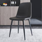Home Scandinavian Side Chair Solid Back Metal Dining Room Chair with Black Legs Black 1 Piece Black Clearhalo ' kitchen&dining_furn' 'Dining Chairs' 'Dining Tables & Seating' 'dining_chair' 'furn' 'furn_dining_chair' 'Furniture' 'furniture_dining_chair' 'Kitchen & Dining Furniture' 'kitchen' 3827601
