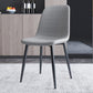 Home Scandinavian Side Chair Solid Back Metal Dining Room Chair with Black Legs Dark Gray 1 Piece Black Clearhalo ' kitchen&dining_furn' 'Dining Chairs' 'Dining Tables & Seating' 'dining_chair' 'furn' 'furn_dining_chair' 'Furniture' 'furniture_dining_chair' 'Kitchen & Dining Furniture' 'kitchen' 3827624