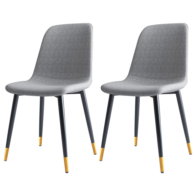 Home Scandinavian Side Chair Solid Back Metal Dining Room Chair with Black Legs Dark Gray 2 Piece Set Brass Gold Clearhalo ' kitchen&dining_furn' 'Dining Chairs' 'Dining Tables & Seating' 'dining_chair' 'furn' 'furn_dining_chair' 'Furniture' 'furniture_dining_chair' 'Kitchen & Dining Furniture' 'kitchen' 3827628