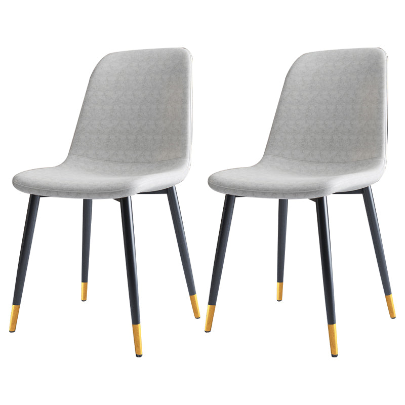 Home Scandinavian Side Chair Solid Back Metal Dining Room Chair with Black Legs Light Gray 2 Piece Set Brass Gold Clearhalo ' kitchen&dining_furn' 'Dining Chairs' 'Dining Tables & Seating' 'dining_chair' 'furn' 'furn_dining_chair' 'Furniture' 'furniture_dining_chair' 'Kitchen & Dining Furniture' 'kitchen' 3827634