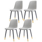 Home Scandinavian Side Chair Solid Back Metal Dining Room Chair with Black Legs Light Gray 4 Piece Set Brass Gold Clearhalo ' kitchen&dining_furn' 'Dining Chairs' 'Dining Tables & Seating' 'dining_chair' 'furn' 'furn_dining_chair' 'Furniture' 'furniture_dining_chair' 'Kitchen & Dining Furniture' 'kitchen' 3827635