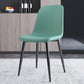 Home Scandinavian Side Chair Solid Back Metal Dining Room Chair with Black Legs Blue 1 Piece Black Clearhalo ' kitchen&dining_furn' 'Dining Chairs' 'Dining Tables & Seating' 'dining_chair' 'furn' 'furn_dining_chair' 'Furniture' 'furniture_dining_chair' 'Kitchen & Dining Furniture' 'kitchen' 3827648