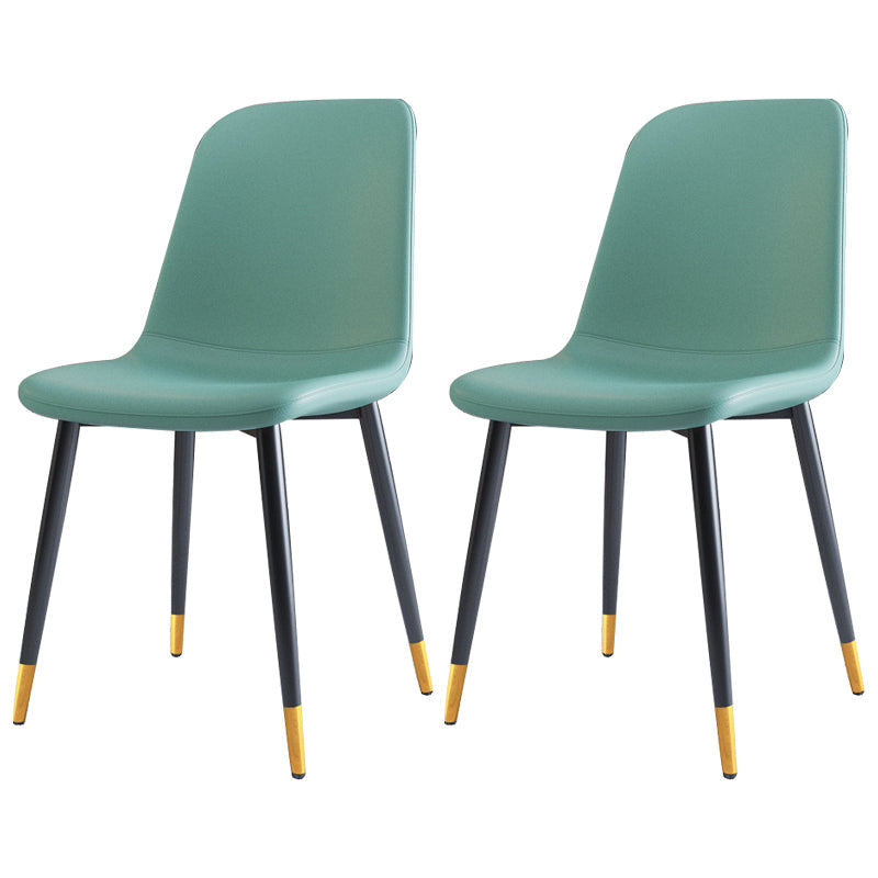 Home Scandinavian Side Chair Solid Back Metal Dining Room Chair with Black Legs Blue 2 Piece Set Brass Gold Clearhalo ' kitchen&dining_furn' 'Dining Chairs' 'Dining Tables & Seating' 'dining_chair' 'furn' 'furn_dining_chair' 'Furniture' 'furniture_dining_chair' 'Kitchen & Dining Furniture' 'kitchen' 3827652