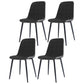 Home Scandinavian Side Chair Solid Back Metal Dining Room Chair with Black Legs Dark Gray-Black 4 Piece Set Black Clearhalo ' kitchen&dining_furn' 'Dining Chairs' 'Dining Tables & Seating' 'dining_chair' 'furn' 'furn_dining_chair' 'Furniture' 'furniture_dining_chair' 'Kitchen & Dining Furniture' 'kitchen' 3827668
