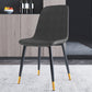 Home Scandinavian Side Chair Solid Back Metal Dining Room Chair with Black Legs Dark Gray-Black 1 Piece Brass Gold Clearhalo ' kitchen&dining_furn' 'Dining Chairs' 'Dining Tables & Seating' 'dining_chair' 'furn' 'furn_dining_chair' 'Furniture' 'furniture_dining_chair' 'Kitchen & Dining Furniture' 'kitchen' 3827669
