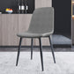 Home Scandinavian Side Chair Solid Back Metal Dining Room Chair with Black Legs Light Gray-Black 1 Piece Black Clearhalo ' kitchen&dining_furn' 'Dining Chairs' 'Dining Tables & Seating' 'dining_chair' 'furn' 'furn_dining_chair' 'Furniture' 'furniture_dining_chair' 'Kitchen & Dining Furniture' 'kitchen' 3827672