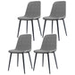 Home Scandinavian Side Chair Solid Back Metal Dining Room Chair with Black Legs Light Gray-Black 4 Piece Set Black Clearhalo ' kitchen&dining_furn' 'Dining Chairs' 'Dining Tables & Seating' 'dining_chair' 'furn' 'furn_dining_chair' 'Furniture' 'furniture_dining_chair' 'Kitchen & Dining Furniture' 'kitchen' 3827674
