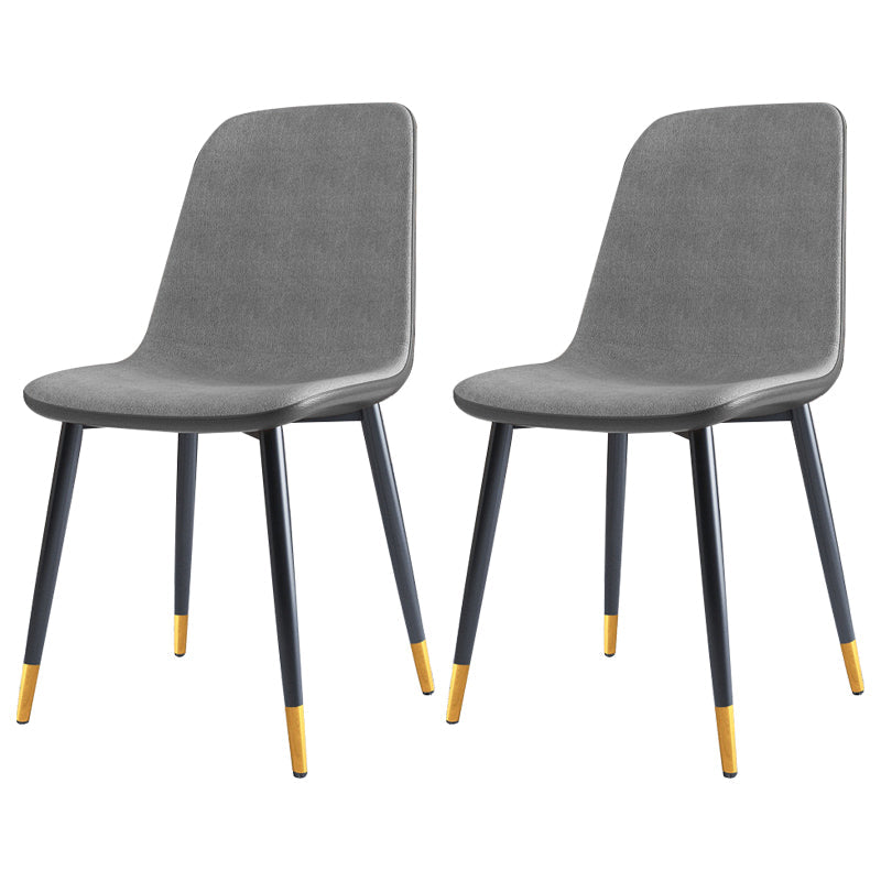 Home Scandinavian Side Chair Solid Back Metal Dining Room Chair with Black Legs Light Gray-Black 2 Piece Set Brass Gold Clearhalo ' kitchen&dining_furn' 'Dining Chairs' 'Dining Tables & Seating' 'dining_chair' 'furn' 'furn_dining_chair' 'Furniture' 'furniture_dining_chair' 'Kitchen & Dining Furniture' 'kitchen' 3827676
