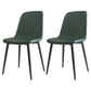 Home Scandinavian Side Chair Solid Back Metal Dining Room Chair with Black Legs Blackish Green 2 Piece Set Black Clearhalo ' kitchen&dining_furn' 'Dining Chairs' 'Dining Tables & Seating' 'dining_chair' 'furn' 'furn_dining_chair' 'Furniture' 'furniture_dining_chair' 'Kitchen & Dining Furniture' 'kitchen' 3827679
