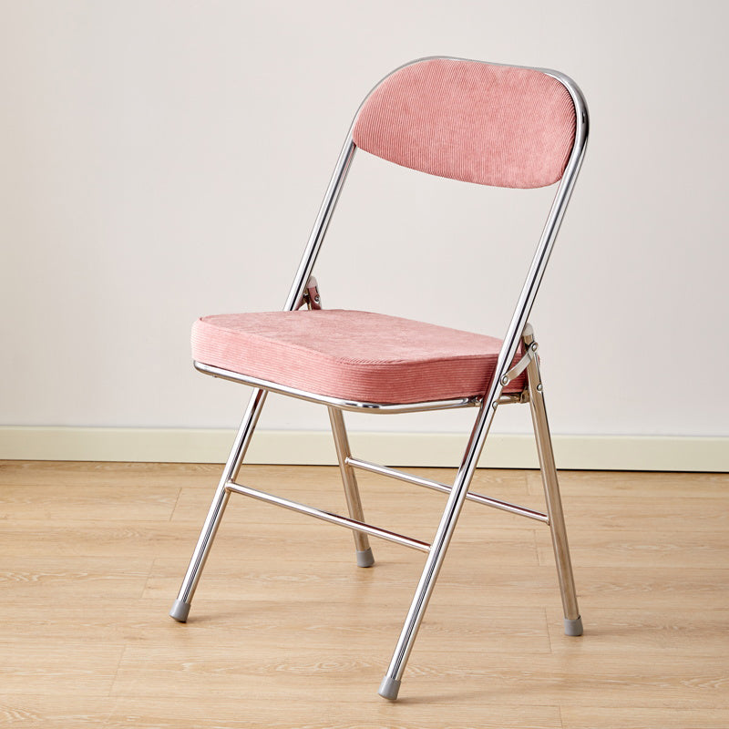 Open Back Dining Side Chair Foldable Upholstered Armless Dining Chairs Pink 1 Piece Clearhalo ' kitchen&dining_furn' 'Dining Chairs' 'Dining Tables & Seating' 'dining_chair' 'furn' 'furn_dining_chair' 'Furniture' 'furniture_dining_chair' 'Kitchen & Dining Furniture' 'kitchen' 3827697