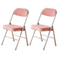 Open Back Dining Side Chair Foldable Upholstered Armless Dining Chairs Pink 2 Piece Set Clearhalo ' kitchen&dining_furn' 'Dining Chairs' 'Dining Tables & Seating' 'dining_chair' 'furn' 'furn_dining_chair' 'Furniture' 'furniture_dining_chair' 'Kitchen & Dining Furniture' 'kitchen' 3827698