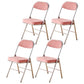 Open Back Dining Side Chair Foldable Upholstered Armless Dining Chairs Pink 4 Piece Set Clearhalo ' kitchen&dining_furn' 'Dining Chairs' 'Dining Tables & Seating' 'dining_chair' 'furn' 'furn_dining_chair' 'Furniture' 'furniture_dining_chair' 'Kitchen & Dining Furniture' 'kitchen' 3827700