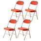 Open Back Dining Side Chair Foldable Upholstered Armless Dining Chairs Orange 4 Piece Set Clearhalo ' kitchen&dining_furn' 'Dining Chairs' 'Dining Tables & Seating' 'dining_chair' 'furn' 'furn_dining_chair' 'Furniture' 'furniture_dining_chair' 'Kitchen & Dining Furniture' 'kitchen' 3827707