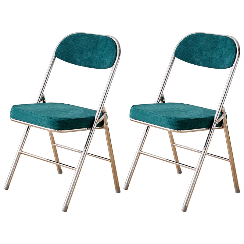 Open Back Dining Side Chair Foldable Upholstered Armless Dining Chairs Peacock Blue 2 Piece Set Clearhalo ' kitchen&dining_furn' 'Dining Chairs' 'Dining Tables & Seating' 'dining_chair' 'furn' 'furn_dining_chair' 'Furniture' 'furniture_dining_chair' 'Kitchen & Dining Furniture' 'kitchen' 3827722