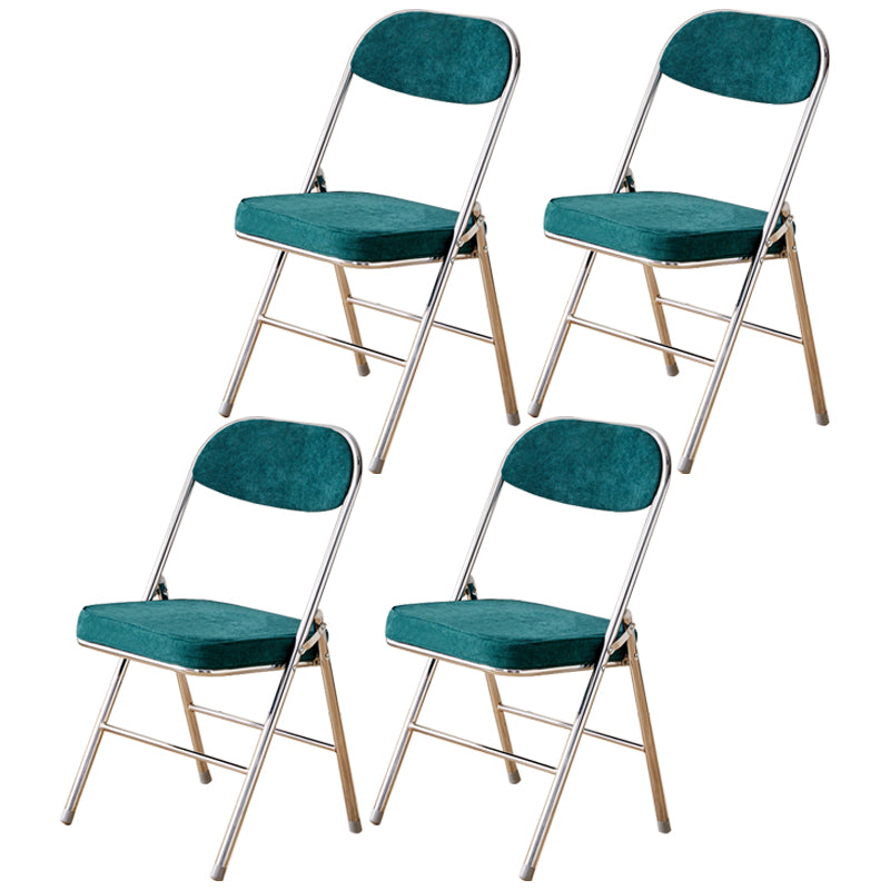 Open Back Dining Side Chair Foldable Upholstered Armless Dining Chairs Peacock Blue 4 Piece Set Clearhalo ' kitchen&dining_furn' 'Dining Chairs' 'Dining Tables & Seating' 'dining_chair' 'furn' 'furn_dining_chair' 'Furniture' 'furniture_dining_chair' 'Kitchen & Dining Furniture' 'kitchen' 3827724