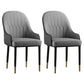 Contemporary Metal Dining Room Chairs Upholstered Dining Armchairs for Home Use Grey 2 Piece Set Clearhalo ' kitchen&dining_furn' 'Dining Chairs' 'Dining Tables & Seating' 'dining_chair' 'furn' 'furn_dining_chair' 'Furniture' 'furniture_dining_chair' 'Kitchen & Dining Furniture' 'kitchen' 3827728