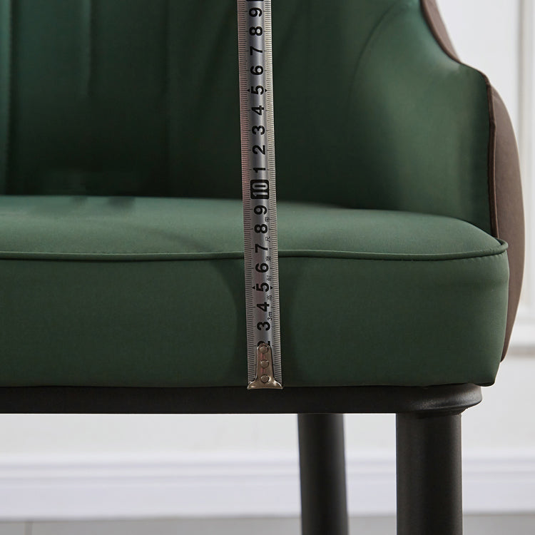 Contemporary Metal Dining Room Chairs Upholstered Dining Armchairs for Home Use Clearhalo ' kitchen&dining_furn' 'Dining Chairs' 'Dining Tables & Seating' 'dining_chair' 'furn' 'furn_dining_chair' 'Furniture' 'furniture_dining_chair' 'Kitchen & Dining Furniture' 'kitchen' 3827735