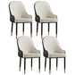 Contemporary Metal Dining Room Chairs Upholstered Dining Armchairs for Home Use White 4 Piece Set Clearhalo ' kitchen&dining_furn' 'Dining Chairs' 'Dining Tables & Seating' 'dining_chair' 'furn' 'furn_dining_chair' 'Furniture' 'furniture_dining_chair' 'Kitchen & Dining Furniture' 'kitchen' 3827736