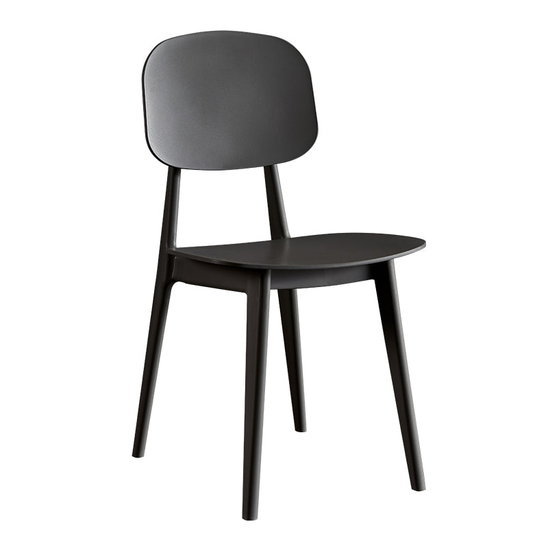 Contemporary Plastic Dining Chairs Open Back Dining Side Armless Chairs for Kitchen Clearhalo ' kitchen&dining_furn' 'Dining Chairs' 'Dining Tables & Seating' 'dining_chair' 'furn' 'furn_dining_chair' 'Furniture' 'furniture_dining_chair' 'Kitchen & Dining Furniture' 'kitchen' 3827772