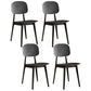 Contemporary Plastic Dining Chairs Open Back Dining Side Armless Chairs for Kitchen Grey 4 Piece Set Clearhalo ' kitchen&dining_furn' 'Dining Chairs' 'Dining Tables & Seating' 'dining_chair' 'furn' 'furn_dining_chair' 'Furniture' 'furniture_dining_chair' 'Kitchen & Dining Furniture' 'kitchen' 3827775
