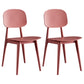 Contemporary Plastic Dining Chairs Open Back Dining Side Armless Chairs for Kitchen Pink 2 Piece Set Clearhalo ' kitchen&dining_furn' 'Dining Chairs' 'Dining Tables & Seating' 'dining_chair' 'furn' 'furn_dining_chair' 'Furniture' 'furniture_dining_chair' 'Kitchen & Dining Furniture' 'kitchen' 3827785