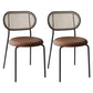 Contemporary Style Kitchen Square Dining Chair Open Back Side Armless Chair Coffee 2 Piece Set Clearhalo ' kitchen&dining_furn' 'Dining Chairs' 'Dining Tables & Seating' 'dining_chair' 'furn' 'furn_dining_chair' 'Furniture' 'furniture_dining_chair' 'Kitchen & Dining Furniture' 'kitchen' 3827806