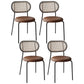 Contemporary Style Kitchen Square Dining Chair Open Back Side Armless Chair Coffee 4 Piece Set Clearhalo ' kitchen&dining_furn' 'Dining Chairs' 'Dining Tables & Seating' 'dining_chair' 'furn' 'furn_dining_chair' 'Furniture' 'furniture_dining_chair' 'Kitchen & Dining Furniture' 'kitchen' 3827808