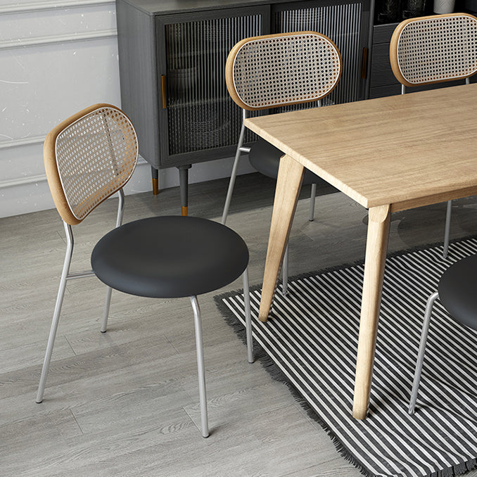 Contemporary Style Kitchen Square Dining Chair Open Back Side Armless Chair Clearhalo ' kitchen&dining_furn' 'Dining Chairs' 'Dining Tables & Seating' 'dining_chair' 'furn' 'furn_dining_chair' 'Furniture' 'furniture_dining_chair' 'Kitchen & Dining Furniture' 'kitchen' 3827812