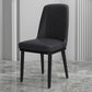 Scandinavian Style Metal Dining Chair Dining Room Upholstered Parsons Armless Chair Black 1 Piece Black Clearhalo ' kitchen&dining_furn' 'Dining Chairs' 'Dining Tables & Seating' 'dining_chair' 'furn' 'furn_dining_chair' 'Furniture' 'furniture_dining_chair' 'Kitchen & Dining Furniture' 'kitchen' 3827815