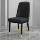 Scandinavian Style Metal Dining Chair Dining Room Upholstered Parsons Armless Chair Black 1 Piece Brass Gold Clearhalo ' kitchen&dining_furn' 'Dining Chairs' 'Dining Tables & Seating' 'dining_chair' 'furn' 'furn_dining_chair' 'Furniture' 'furniture_dining_chair' 'Kitchen & Dining Furniture' 'kitchen' 3827821