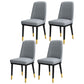 Scandinavian Style Metal Dining Chair Dining Room Upholstered Parsons Armless Chair Light Gray 4 Piece Set Brass Gold Clearhalo ' kitchen&dining_furn' 'Dining Chairs' 'Dining Tables & Seating' 'dining_chair' 'furn' 'furn_dining_chair' 'Furniture' 'furniture_dining_chair' 'Kitchen & Dining Furniture' 'kitchen' 3827837