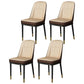 Scandinavian Style Metal Dining Chair Dining Room Upholstered Parsons Armless Chair Camel 4 Piece Set Brass Gold Clearhalo ' kitchen&dining_furn' 'Dining Chairs' 'Dining Tables & Seating' 'dining_chair' 'furn' 'furn_dining_chair' 'Furniture' 'furniture_dining_chair' 'Kitchen & Dining Furniture' 'kitchen' 3827846