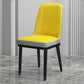 Scandinavian Style Metal Dining Chair Dining Room Upholstered Parsons Armless Chair Yellow-Gray 1 Piece Black Clearhalo ' kitchen&dining_furn' 'Dining Chairs' 'Dining Tables & Seating' 'dining_chair' 'furn' 'furn_dining_chair' 'Furniture' 'furniture_dining_chair' 'Kitchen & Dining Furniture' 'kitchen' 3827853