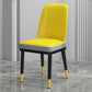 Scandinavian Style Metal Dining Chair Dining Room Upholstered Parsons Armless Chair Yellow-Gray 1 Piece Brass Gold Clearhalo ' kitchen&dining_furn' 'Dining Chairs' 'Dining Tables & Seating' 'dining_chair' 'furn' 'furn_dining_chair' 'Furniture' 'furniture_dining_chair' 'Kitchen & Dining Furniture' 'kitchen' 3827856