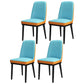 Scandinavian Style Metal Dining Chair Dining Room Upholstered Parsons Armless Chair Blue-Orange 4 Piece Set Black Clearhalo ' kitchen&dining_furn' 'Dining Chairs' 'Dining Tables & Seating' 'dining_chair' 'furn' 'furn_dining_chair' 'Furniture' 'furniture_dining_chair' 'Kitchen & Dining Furniture' 'kitchen' 3827861