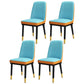 Scandinavian Style Metal Dining Chair Dining Room Upholstered Parsons Armless Chair Blue-Orange 4 Piece Set Brass Gold Clearhalo ' kitchen&dining_furn' 'Dining Chairs' 'Dining Tables & Seating' 'dining_chair' 'furn' 'furn_dining_chair' 'Furniture' 'furniture_dining_chair' 'Kitchen & Dining Furniture' 'kitchen' 3827864