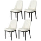 Scandinavian Style Metal Dining Chair Dining Room Upholstered Parsons Armless Chair Off-White 4 Piece Set Black Clearhalo ' kitchen&dining_furn' 'Dining Chairs' 'Dining Tables & Seating' 'dining_chair' 'furn' 'furn_dining_chair' 'Furniture' 'furniture_dining_chair' 'Kitchen & Dining Furniture' 'kitchen' 3827879