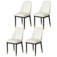 Scandinavian Style Metal Dining Chair Dining Room Upholstered Parsons Armless Chair Off-White 4 Piece Set Brass Gold Clearhalo ' kitchen&dining_furn' 'Dining Chairs' 'Dining Tables & Seating' 'dining_chair' 'furn' 'furn_dining_chair' 'Furniture' 'furniture_dining_chair' 'Kitchen & Dining Furniture' 'kitchen' 3827882