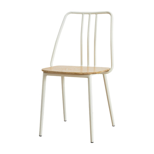 Contemporary Metal Dining Chair Slat Back Side Armless Chair for Kitchen Clearhalo ' kitchen&dining_furn' 'Dining Chairs' 'Dining Tables & Seating' 'dining_chair' 'furn' 'furn_dining_chair' 'Furniture' 'furniture_dining_chair' 'Kitchen & Dining Furniture' 'kitchen' 3827892